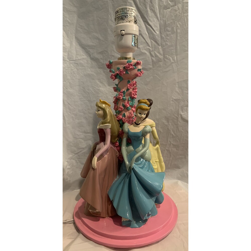Disney Princess Lamp Aurora/Snow White/ Belle/ Cinderella Tested (No Lamp Shade